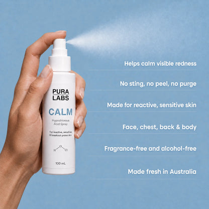 CALM Hypochlorous Acid Spray for Reactive, Sensitive & Breakout-prone Skin